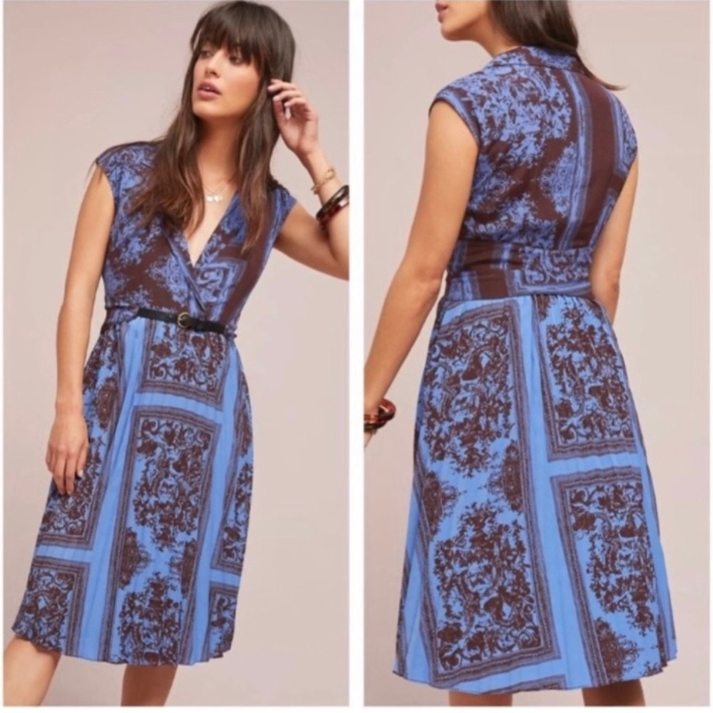 NWT Anthropologie Moulinette Soeura Juliessa Belted Shirtdress